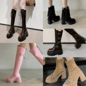 真皮镂空罗马鞋 {339}柯珂依尔小个子10cm厚底粗跟包头凉鞋 女夏季