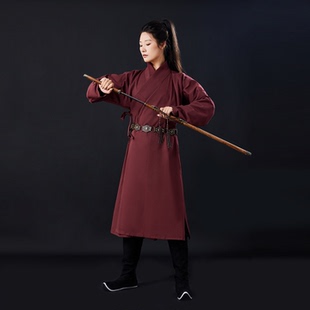 长鸣司制交领直身戎袍多色甲胄内搭道袍戎装纯棉明制汉服男女直裰