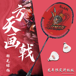 JNM方天画戟羽毛球拍全碳素纤维实心内发泡均衡之刃超轻Pro单拍4U