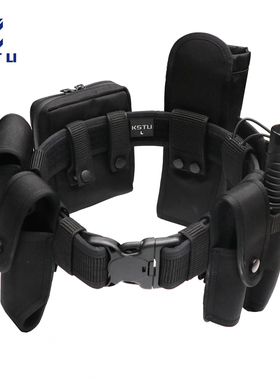 KSTU八件套户外战术腰带多功能尼龙腰带可拆卸男女通用安保巡逻