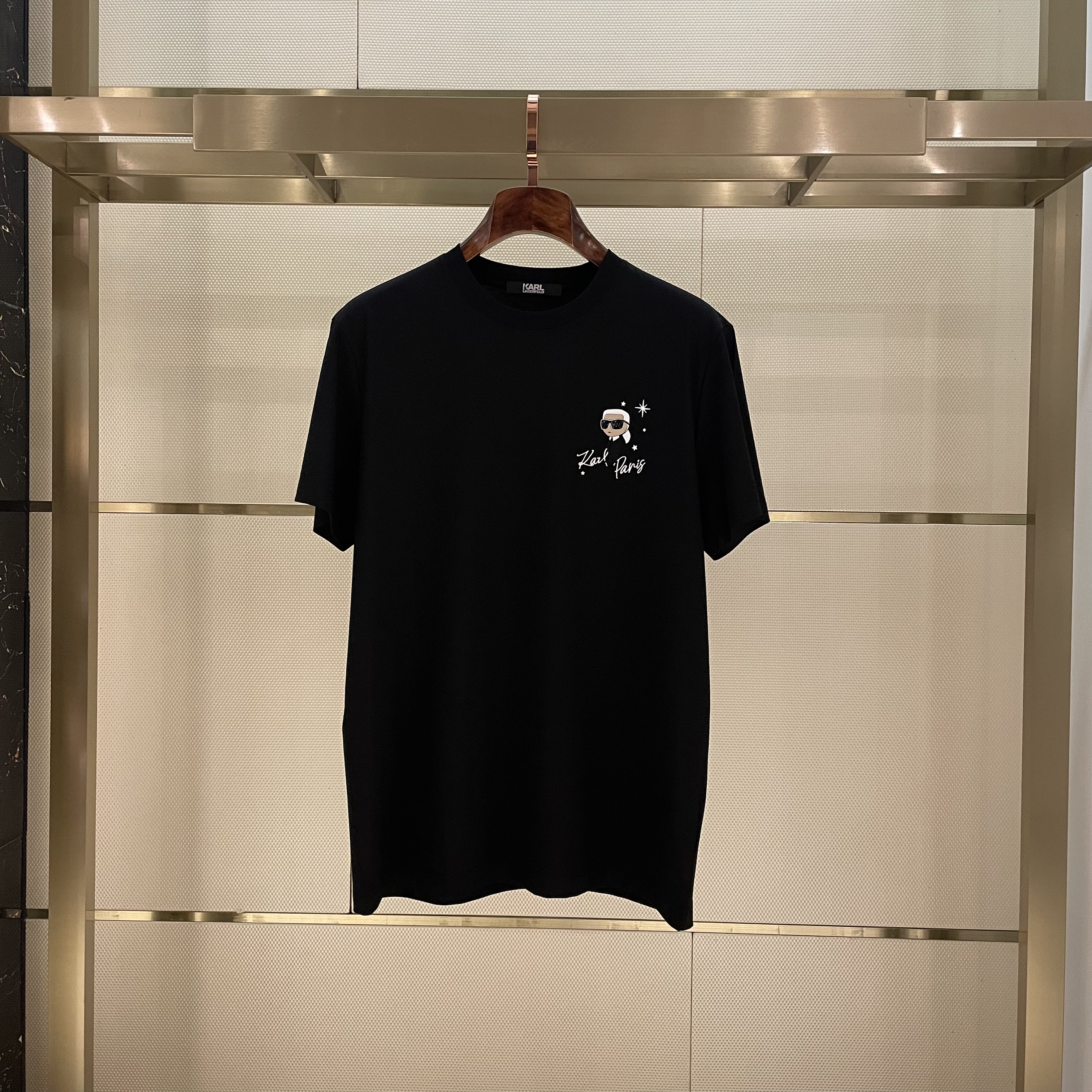 KARL LAGERFELD卡尔26夏季新款奢侈男士丝光棉老佛爷短袖T恤正品