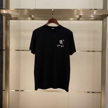 KARL LAGERFELD卡尔26夏季新款奢侈男士丝光棉老佛爷短袖T恤正品