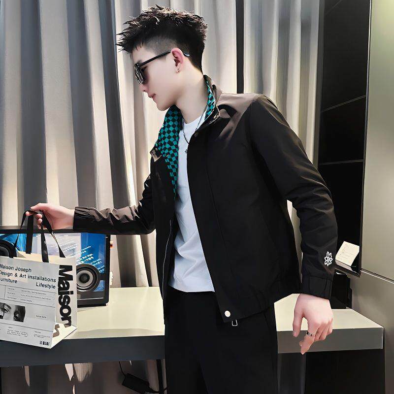 2023新款痞帅外套男士春秋潮牌男款高级感炸街潮男装夹克春装上衣