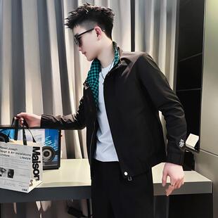 2023新款痞帅外套男士春秋潮牌男款高级感炸街潮男装夹克春装上衣