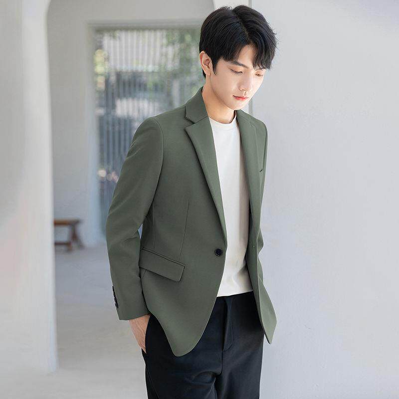 新款四季休闲西装男士外套韩版潮男单件上衣春秋季修身小西服套装