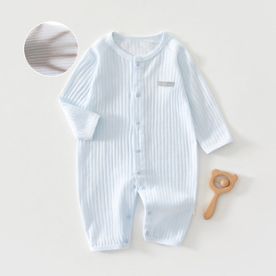 婴儿连体衣夏季薄款新生宝宝衣服a类纯棉家居睡衣空调服哈衣爬服