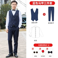 Бутик (тибетский зеленый жилет+белая рубашка+тибетские зеленые брюки) Отправить воротник, солнцезащитные очки, розы