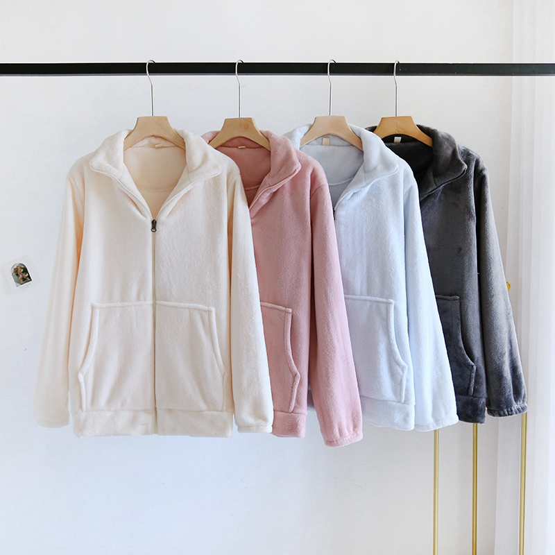 冬季女士加厚法兰绒单件上衣