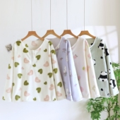 冬季 睡衣上衣女加厚法兰绒保暖珊瑚绒简约加绒圆领套头单件家居服