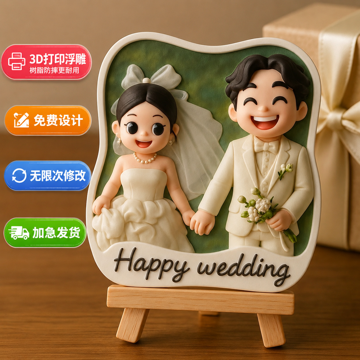 【新婚礼物】定制冰箱贴结婚礼物定制结婚周年纪念日礼物毕业礼物