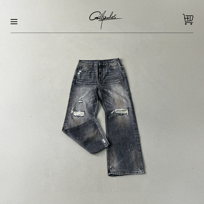 Gillpalos土耳其进口脏染牛仔裤
