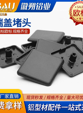 厂家批发端盖防尘盖黑色塑料端面盖板型材封盖堵头欧标