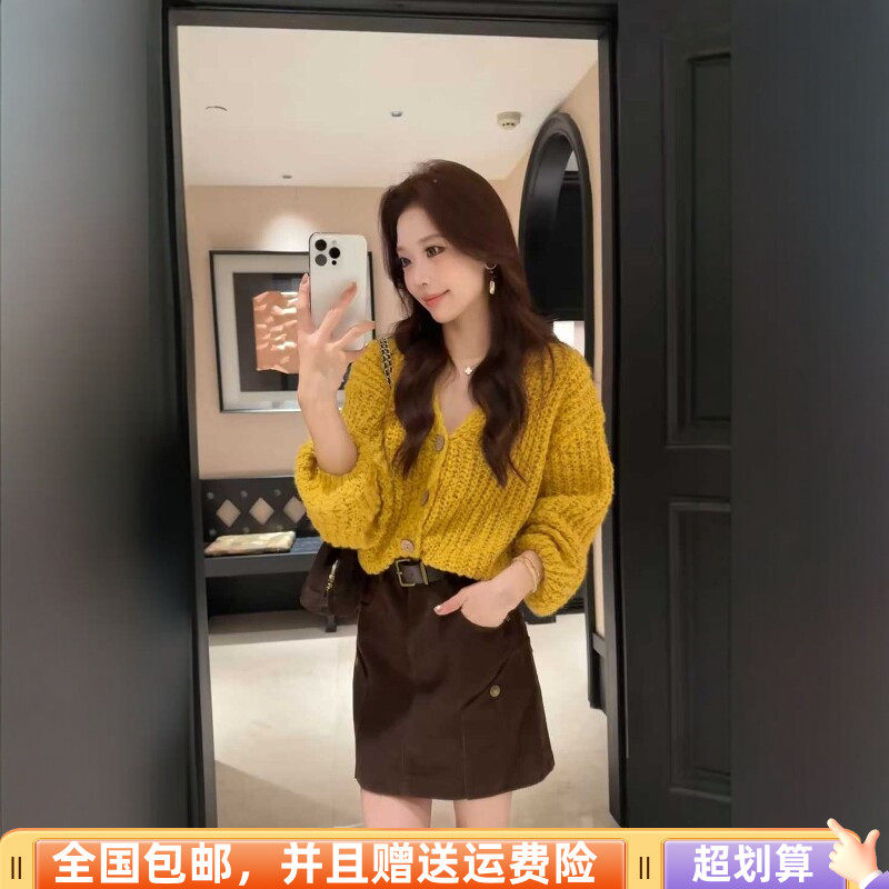 秋季韩版显瘦减龄毛针织开衫女