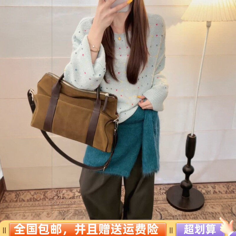 秋季宽松显瘦重工钉珠毛衣女
