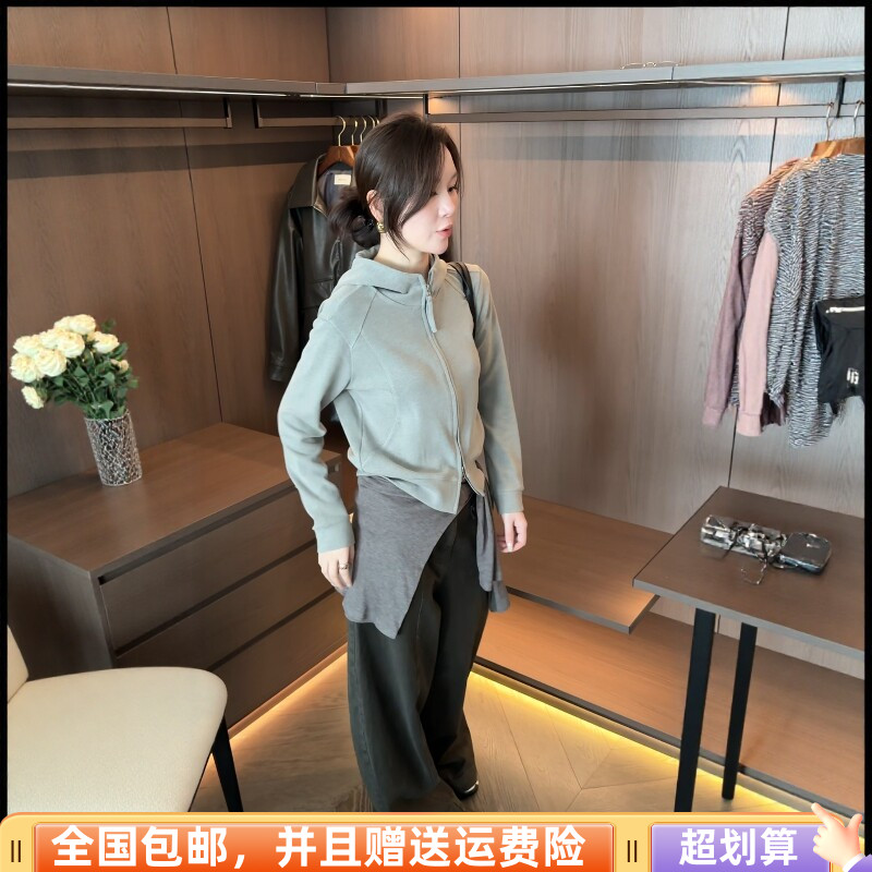 秋季韩版显瘦连帽拉链卫衣女开衫