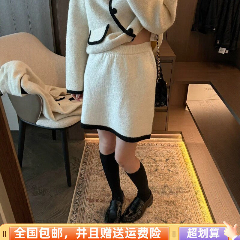 冬季韩版高腰显瘦针织短裙