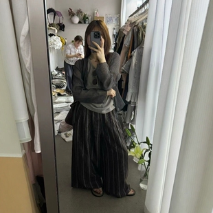 2026夏季新品韩版宽松显瘦开衫外套加背心加阔腿裤三件套套装女潮
