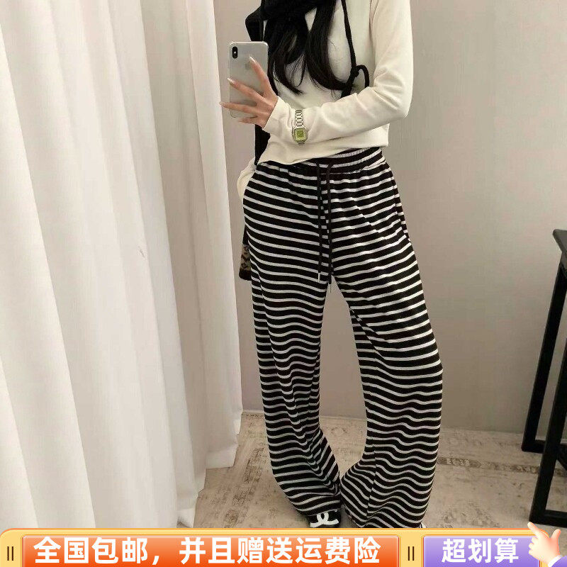 冬季加绒毛呢高腰显瘦直筒裤
