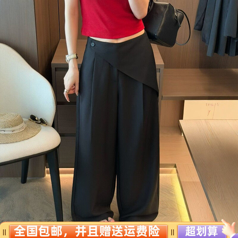2026夏季新品韩版宽松显瘦休闲裤直筒裤西装裤时尚减龄气质女潮