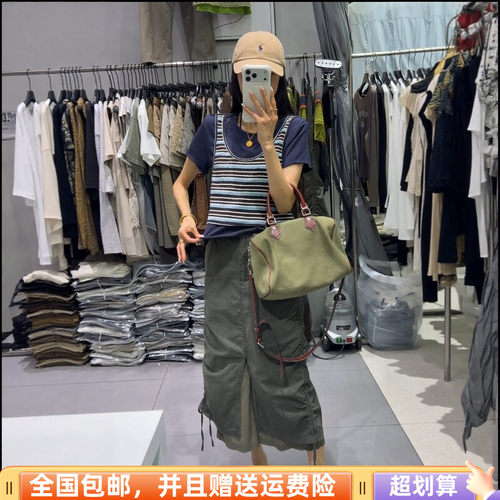 夏季宽松显瘦假两件拼接女T恤