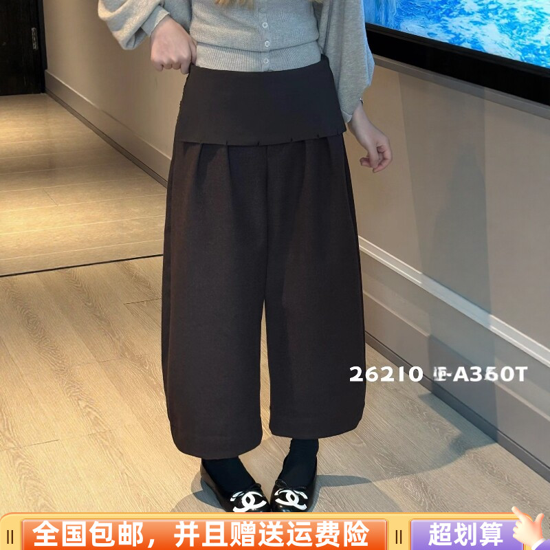 秋季韩版显瘦毛呢九分休闲裤女