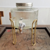 网红可乐桶容器底座泡酒瓶架子配件龙头铁架竹木架置物架储物架