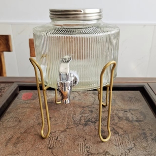 网红可乐桶容器底座泡酒瓶架子配件龙头铁架竹木架置物架储物架