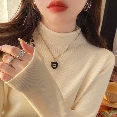 打底衫女春秋2025新款内搭高级感中领毛衣黑色半高领针织衫上衣