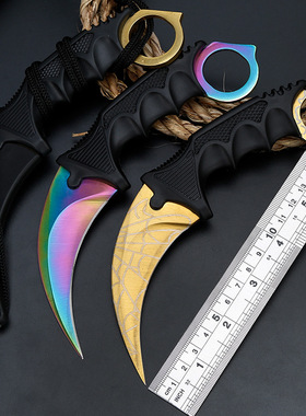 德国锰钢黑手党刀95军刃退役收藏刀瑞士军士刀小型防身武器牛角刀