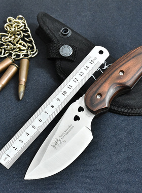 高硬度cf战术短刀匕手车载氚气刀开刃锋利印第安刀退役直刀非折叠