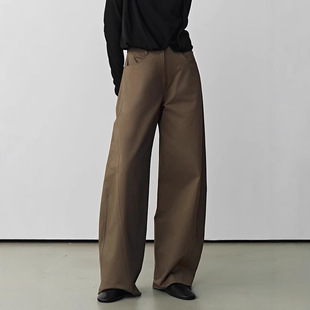 Th~ Row 阔腿弯刀裤女2025年春季新款黑科技棉显瘦香蕉神裤