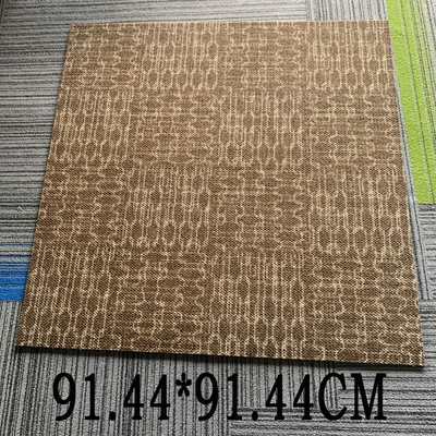 阻燃防火加厚方块咖啡色条纹地毯