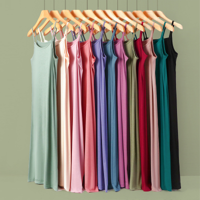 百搭吊带裙莫代尔纯色宽松打底裙