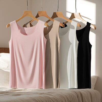 无痕圆领v领背心百搭打底