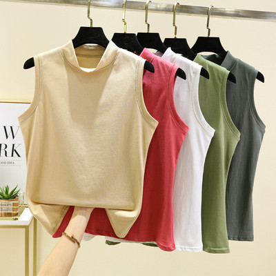 半高领无袖背心内搭打底