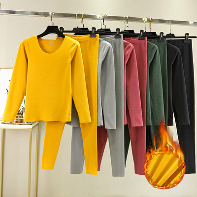 德绒发热保暖套装双面绒秋衣