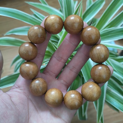 天然金丝楠木手串阴沉木水波纹文玩佛珠手串男女士文玩手链子A22