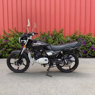 铃木王gs125摩托车铃木钻豹125跨骑车街车燃油助力男士 助力车
