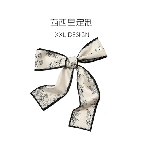 丝巾小长条法式小众飘带绑包包