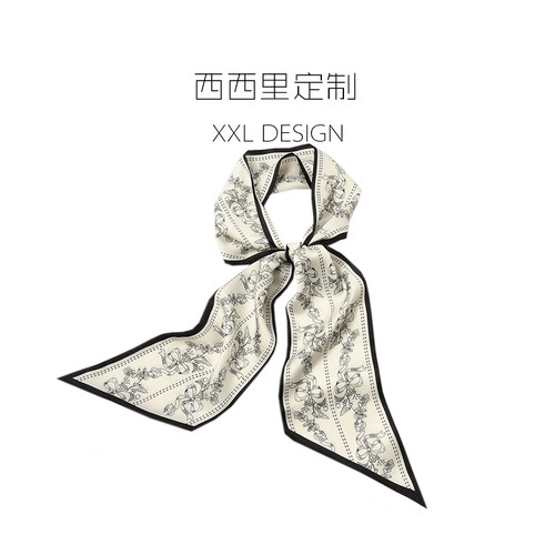 小长条法式发带丝巾腰带