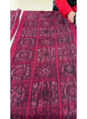 2026年新款长方形格子老花款围巾男女通用冬季保暖纯手工打结