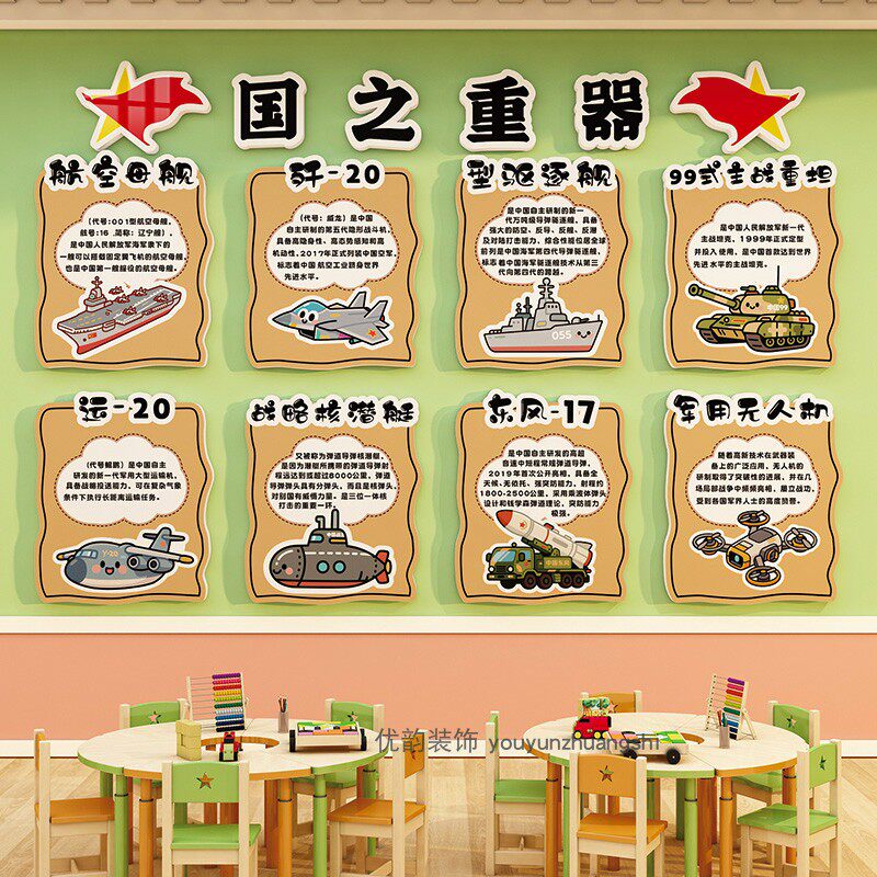 航天航空爱国主题文化墙贴