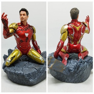 复仇者联盟 终局之战 MK85 打响指 GK钢铁侠跪姿 雕像盒装手办