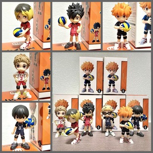 排球少年Q版6款 影山飞雄 日向翔阳 孤爪研磨 月岛萤公仔盒装手办
