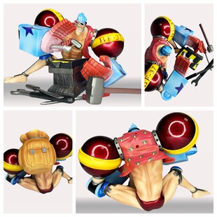 海贼王 共鸣系列 草帽团 弗兰奇 坐姿 工具背包 模型摆件盒装手办