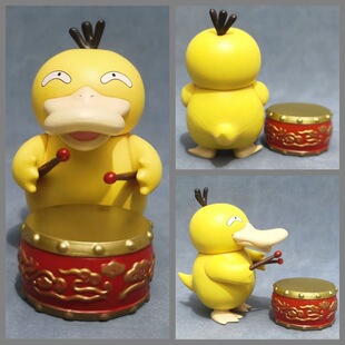 宠物小精灵 迎春新年 Q版 可达鸭 猥琐 打鼓 GK 车载桌面手办摆件