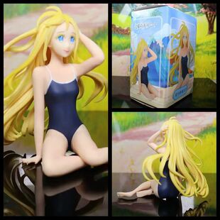 夏日重现 南方日鹤 小舟潮 坐姿 压杯面 泳装 泳衣手办摆件 盒装