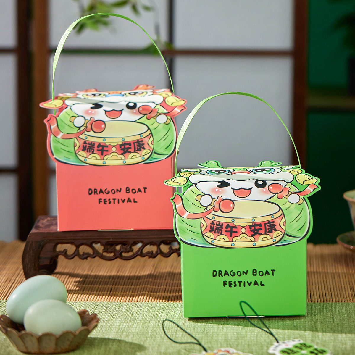 新款粽子包装盒咸鸭蛋肉粽糕点高端礼物盒端午节礼品盒空盒子定制