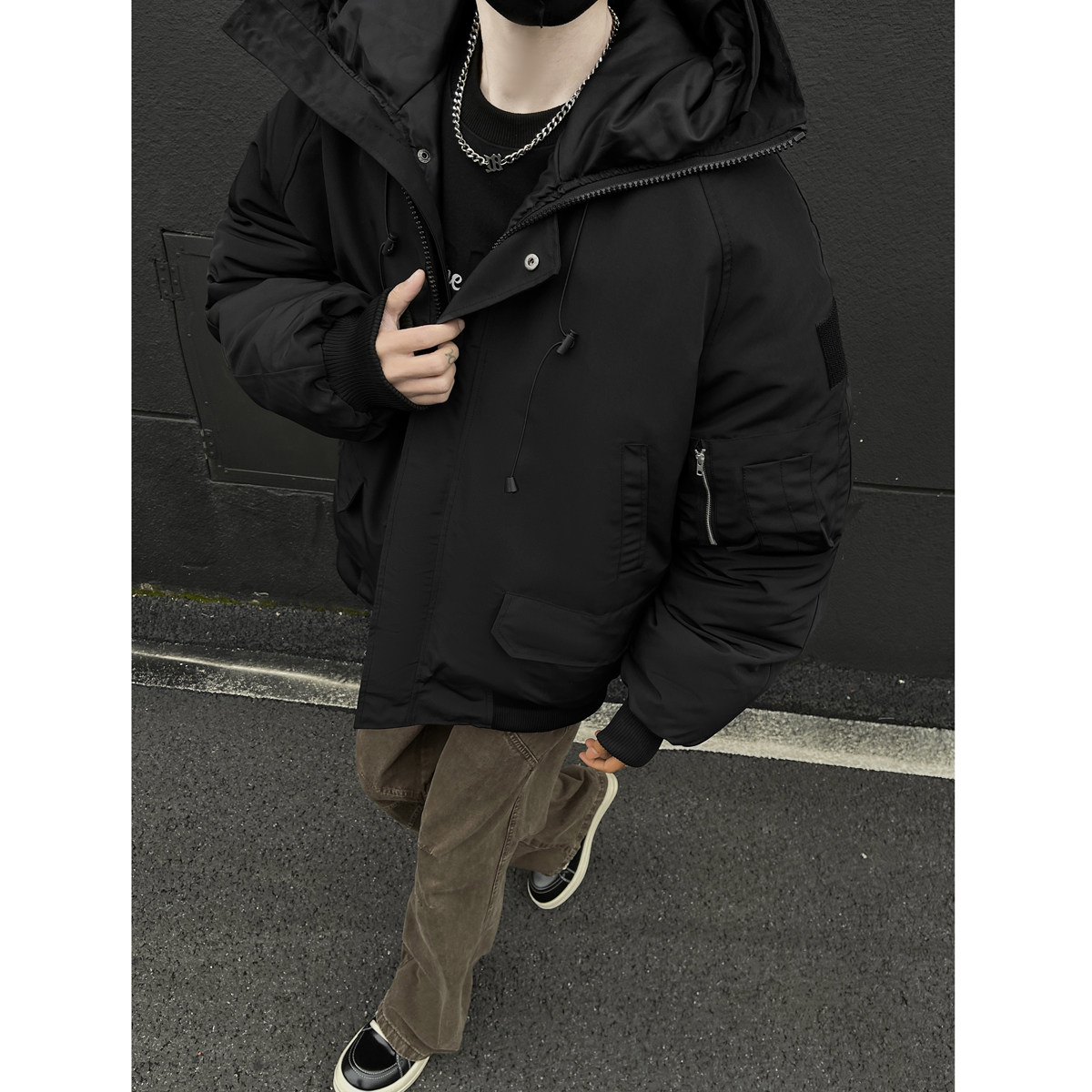 冬季3毛领派克服手塞棉美式复古工装bf外套棉服1713-MF77-P168,男装棉衣,星座514A（原614）