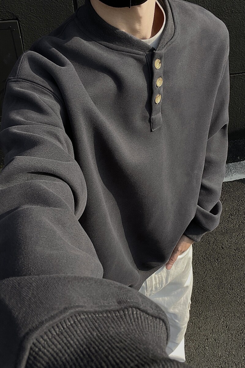 黑墙4重磅420克亨利领纯色卫衣HWH88-P68,男装卫衣,星座514A（原614）